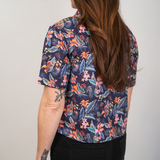 Cropped FlexGRID Button Up - Midnight in Maui