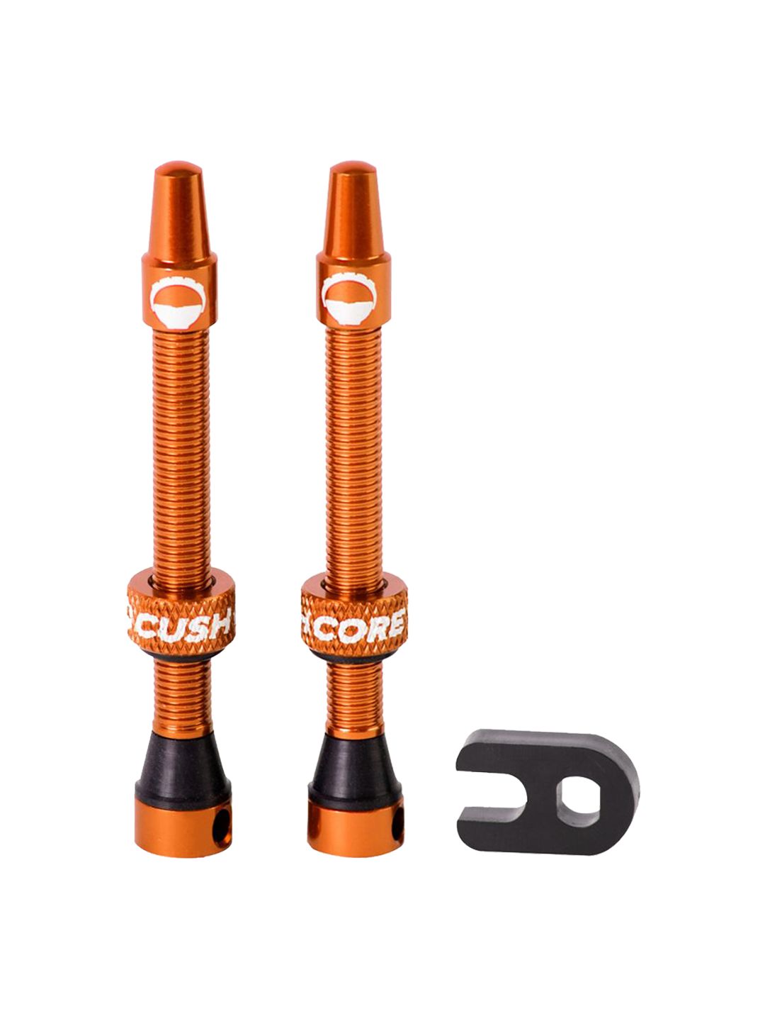 CushCore Tubeless Presta Valve Set - 55mm Orange