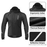 ROCKBROS Men's Winter Cycling Jacket for 5–32°F Thermal Windproof for Biking, Running, Hiking
