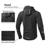 ROCKBROS Men's Winter Cycling Jacket for 5–32°F Thermal Windproof for Biking, Running, Hiking