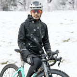 ROCKBROS Men's Winter Cycling Jacket for 5–32°F Thermal Windproof for Biking, Running, Hiking