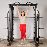 Muscle D Fitness Dual Adjustable Pulley Smith Combo – Full Body Trainer