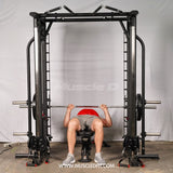 Muscle D Fitness Dual Adjustable Pulley Smith Combo – Full Body Trainer