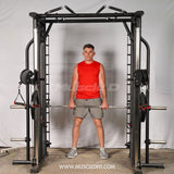 Muscle D Fitness Dual Adjustable Pulley Smith Combo – Full Body Trainer