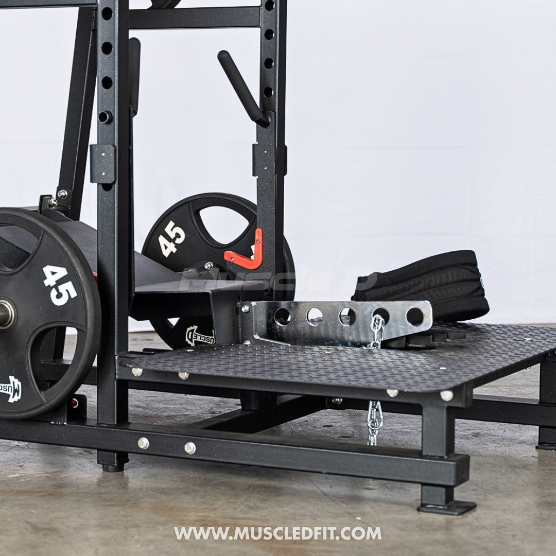 Excel Belt Squat - Muscle D Fitness - Plate Loaded Belt Squat w/ Plate Storage