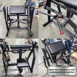Excel Seated Biceps - Muscle D Fitness - Plate Load Arm Curl - Piston Assisted Seat Adjustment