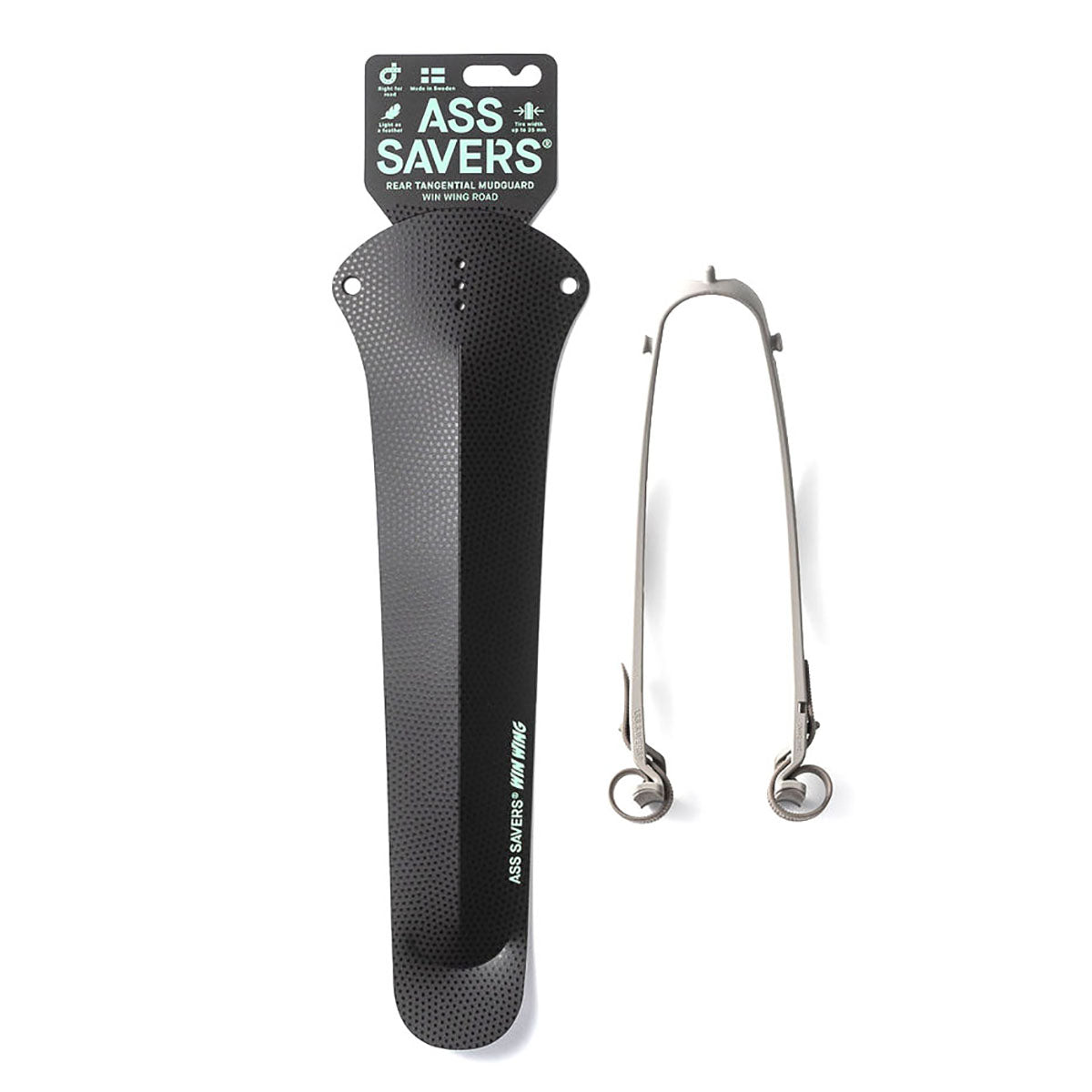 Ass Savers Win Wing Road Rear Mudguard w/ Grey Wishbone