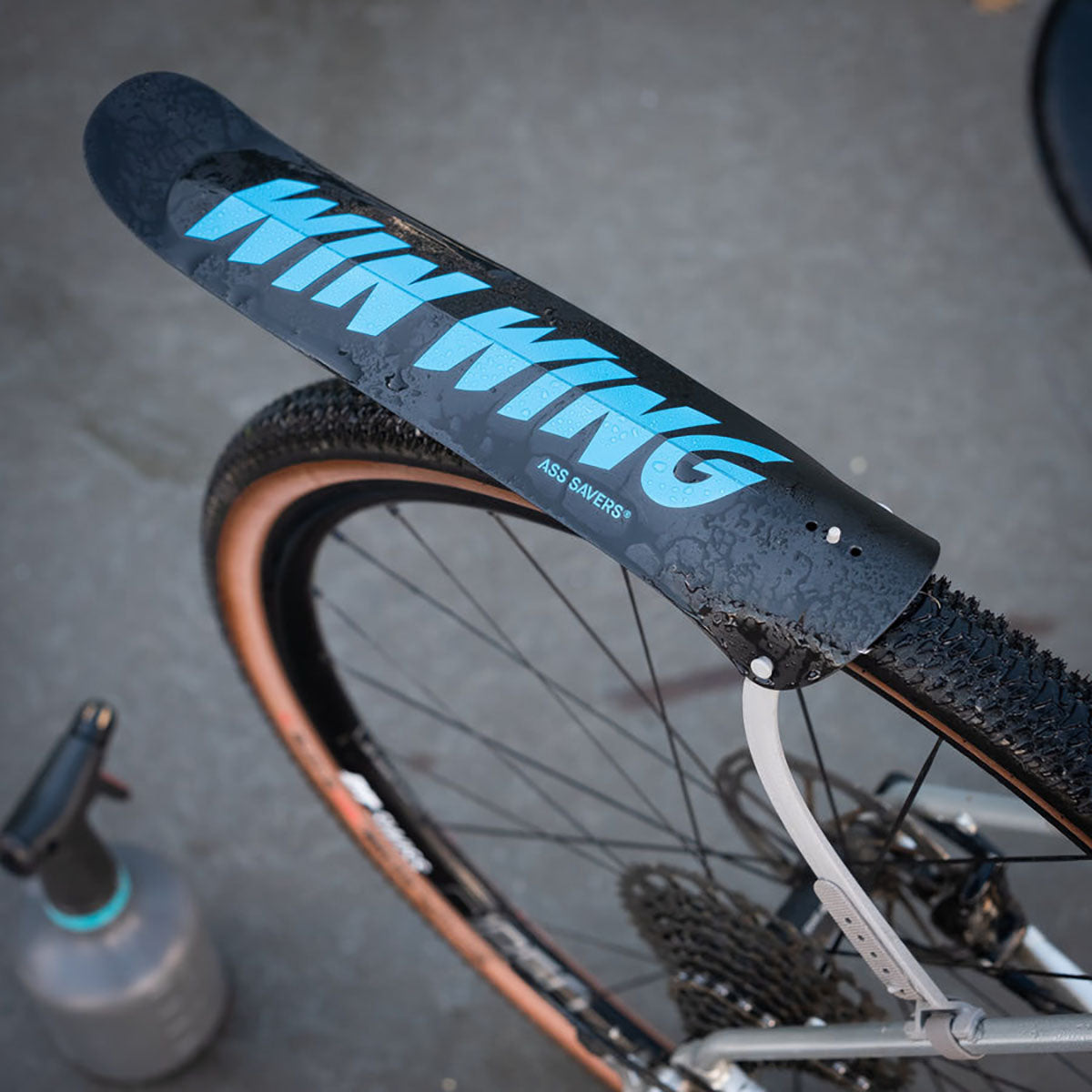 Ass Savers Win Wing Gravel Rear Mudguard w/ Grey Wishbone