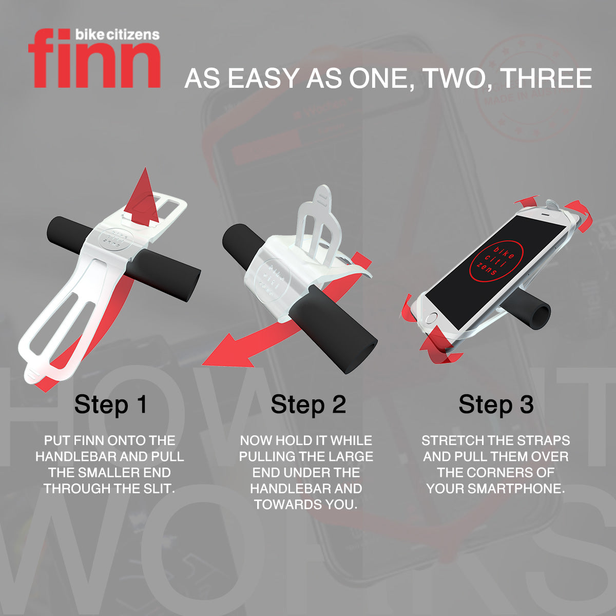 FINN - Universal Bicycle Phone Mount - Transparent