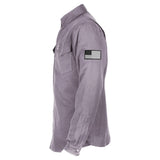 Protective Flannel Shirt - Grey Solid with Pads