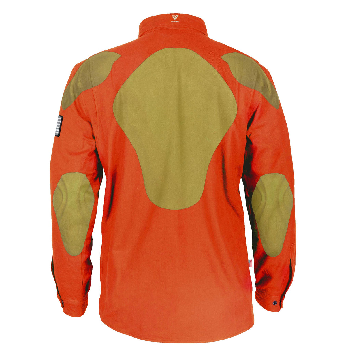 Protective Flannel Shirt - Orange Solid with Pads