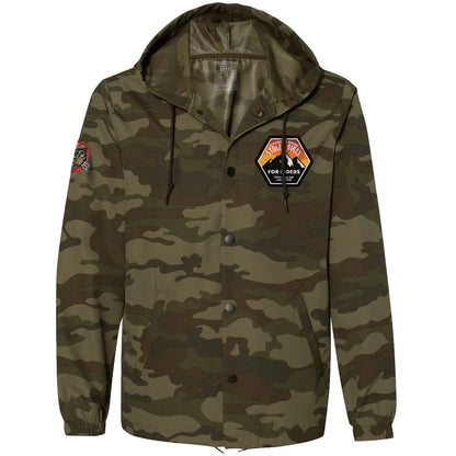 DESIGN SHOP HOODED WIND BREAKER, CAMOUFLAGE