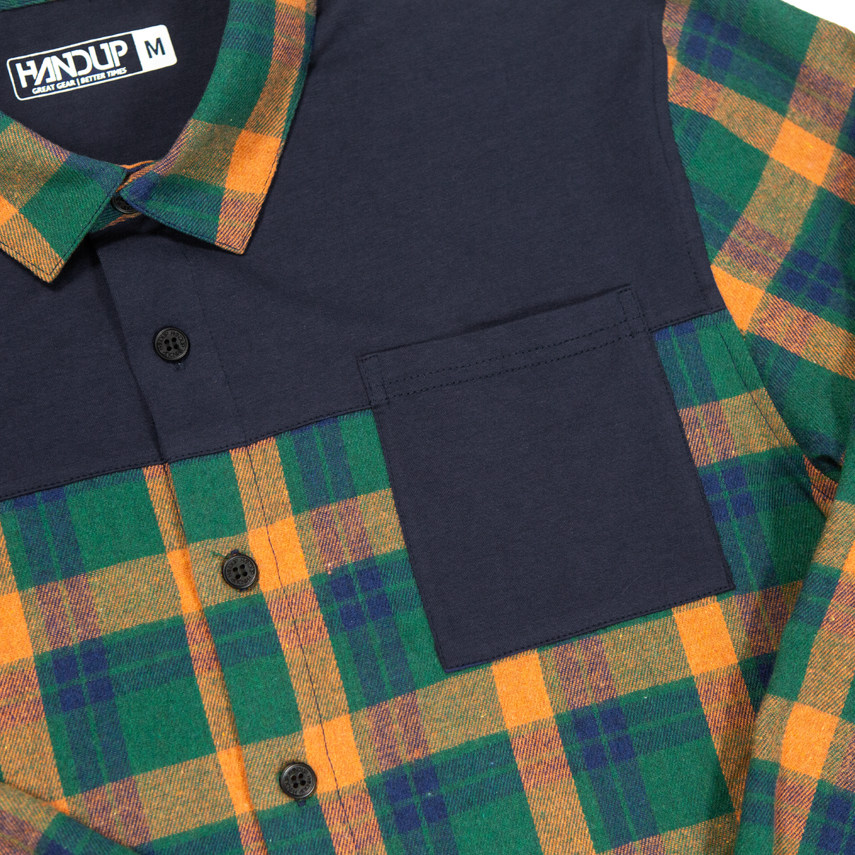 FlexTop Flannel - Forest Green/Golden Mustard