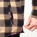 Flannel Jacket - Navy/Tan Plaid