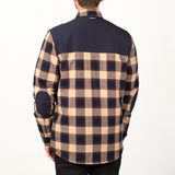 Flannel Jacket - Navy/Tan Plaid