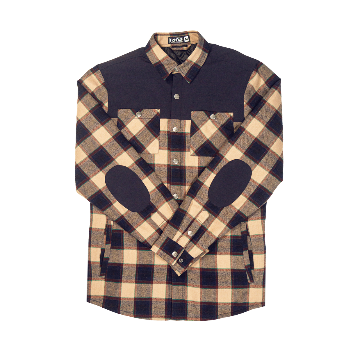 Flannel Jacket - Navy/Tan Plaid