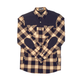 Flannel Jacket - Navy/Tan Plaid