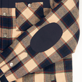 Flannel Jacket - Navy/Tan Plaid
