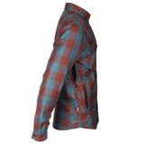 Protective Flannel Shirt - Light Brown and Teal Checkered with Pads