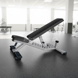 Flat to Incline Bench - Muscle D Fitness - 11 Gauge Steel - Commercial Upholstery - Seat and Back are Adjustable