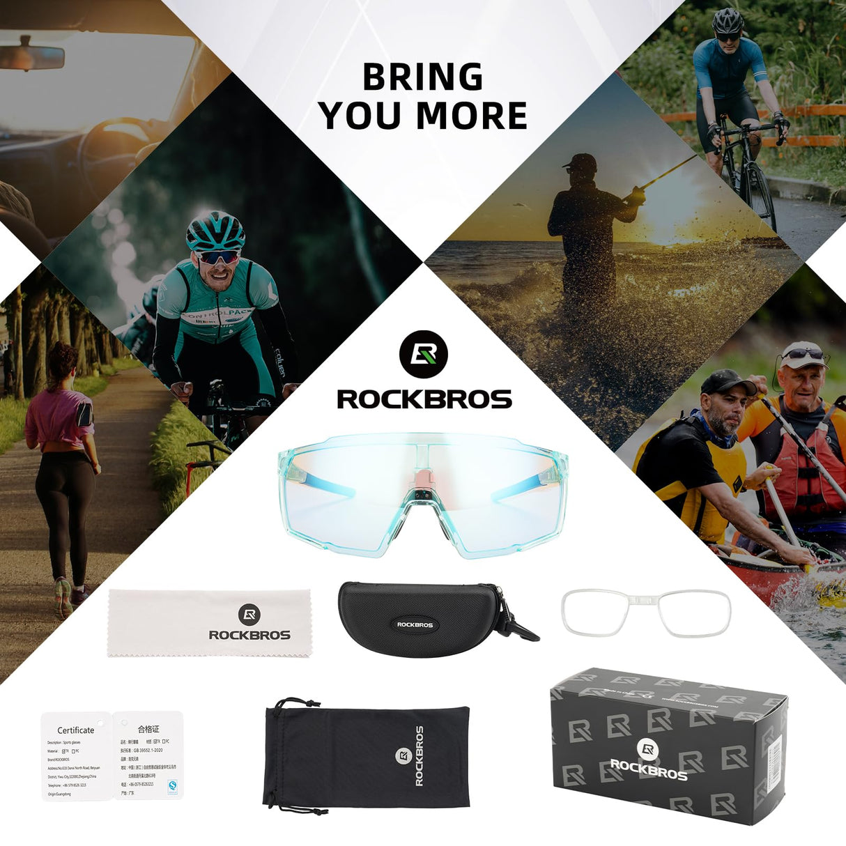 Polarised Full-Lens Sunglasses for Outdoor Sports