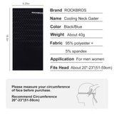 ROCKBROS Cooling Neck Gaiter Face Mask Fishing Scarf Face Cover for Men Women