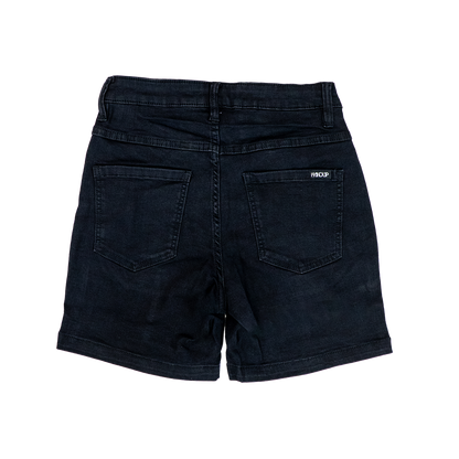 5.5" Stretch Jorts - Pure Black Hemmed