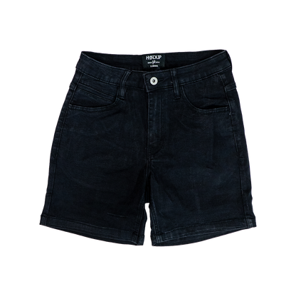 5.5" Stretch Jorts - Pure Black Hemmed