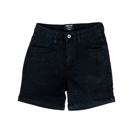 5.5" Stretch Jorts - Pure Black Hemmed