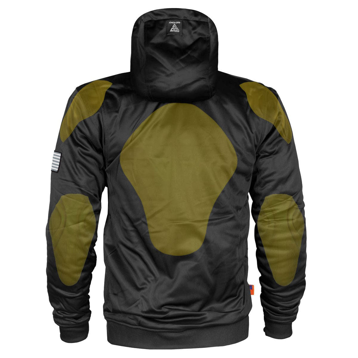 Black Solid Ultra Protective Hoodie with Pads