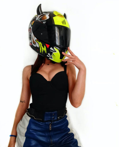 MagNeatOhz: Small Black Devil Horns for Helmet