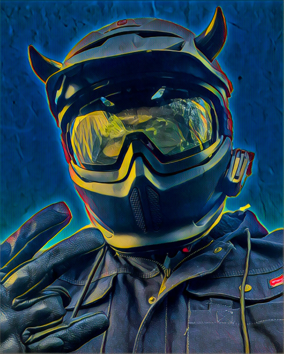 MagNeatOhz: Small Black Devil Horns for Helmet