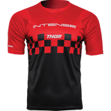 Men's INTENSE x THOR MTB Assist Chex Red/Black Short Sleeve Jersey