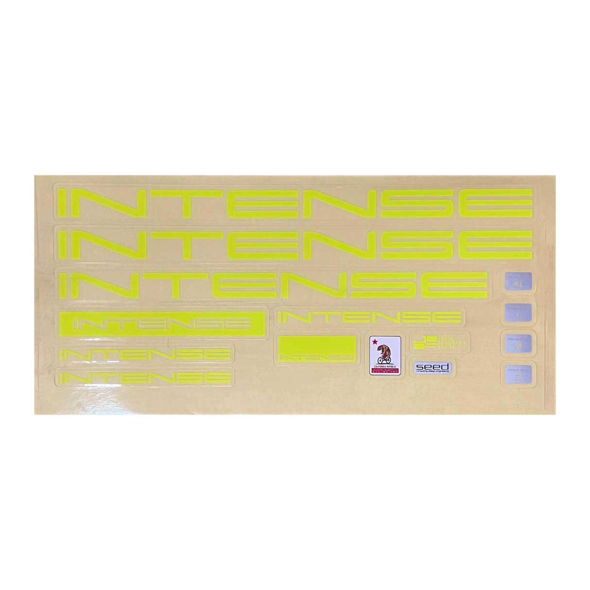 INTENSE Decal Sheet