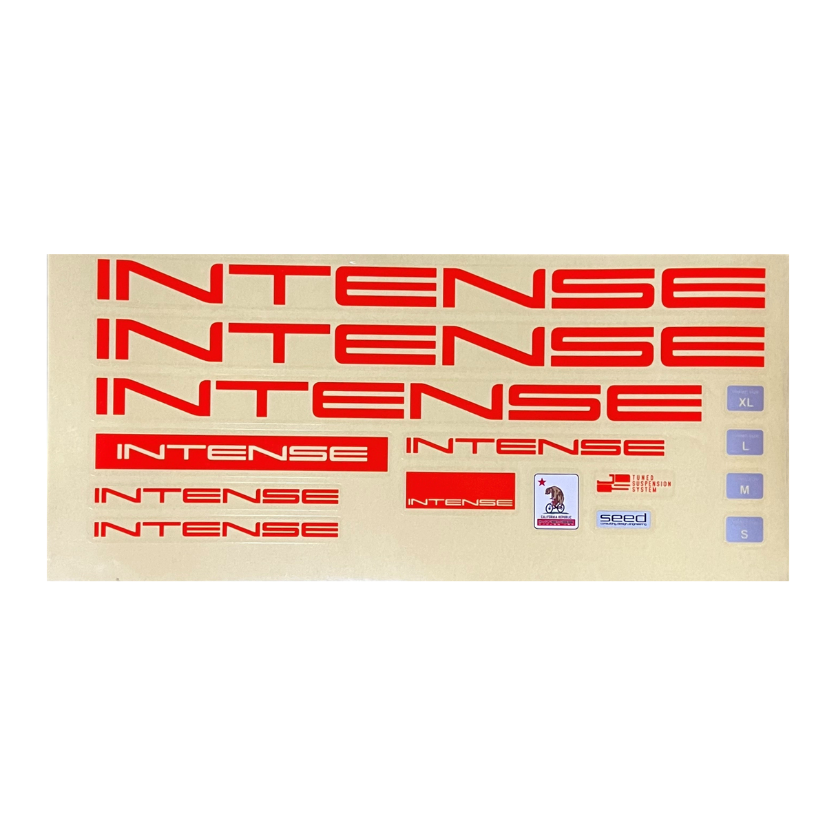 INTENSE Decal Sheet