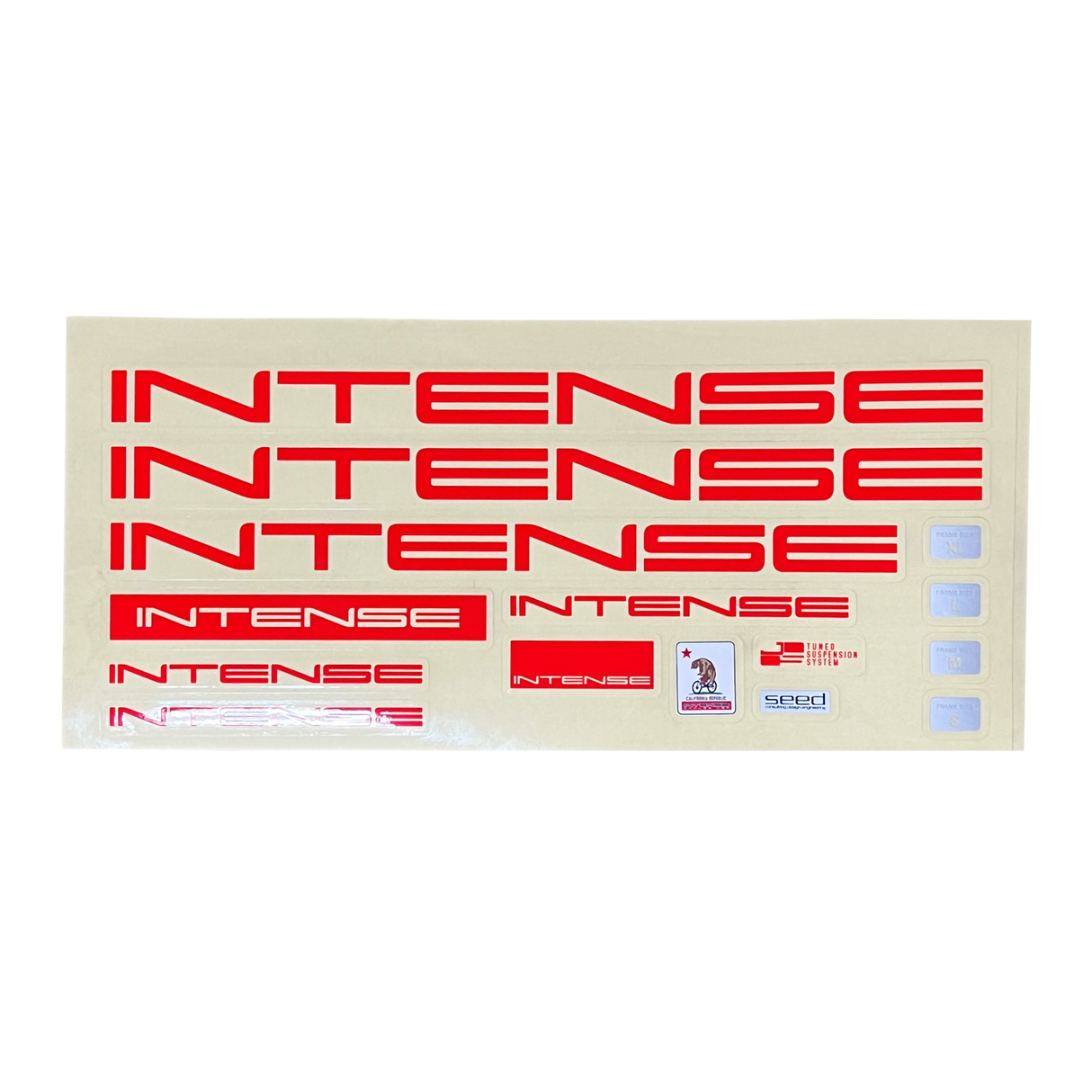 INTENSE Decal Sheet