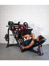 Pro Strength Linear Bearing Leg Press - Muscle D Fitness - Adjustable Back Pad - Plate Loaded