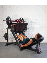 Pro Strength Linear Bearing Leg Press - Muscle D Fitness - Adjustable Back Pad - Plate Loaded