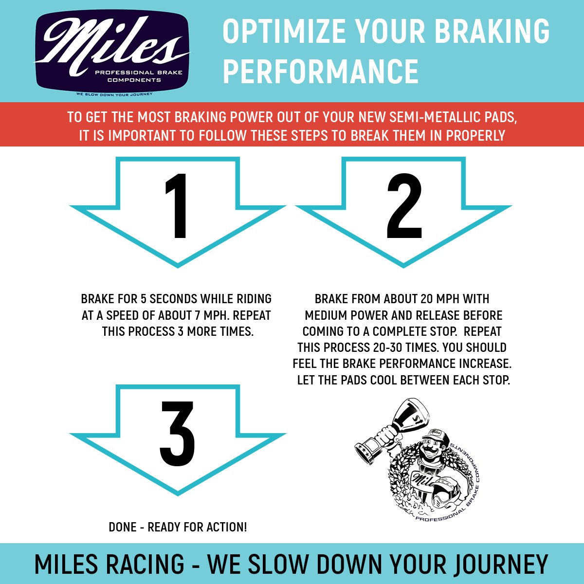 Miles Racing - Disc Brake Pads - Semi Metallic - SHIMANO XTR - MI-MET-24