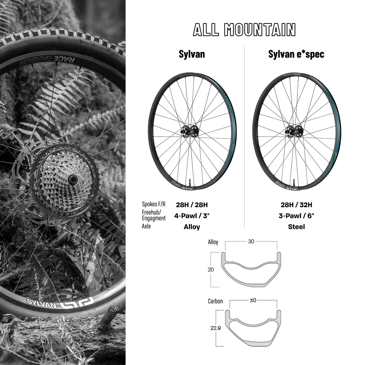Sylvan Race Carbon All Mountain Wheels