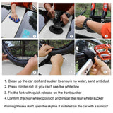 ROCKBROS Suction Cup Bike Rack for Car Roof Quick Release Sucker Mount