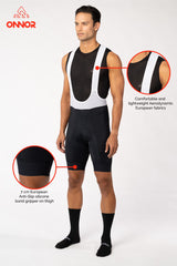 Men's Smooth Black Expert Cycling Bib