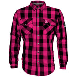 Protective Flannel Shirt - Pink Checkered with Pads