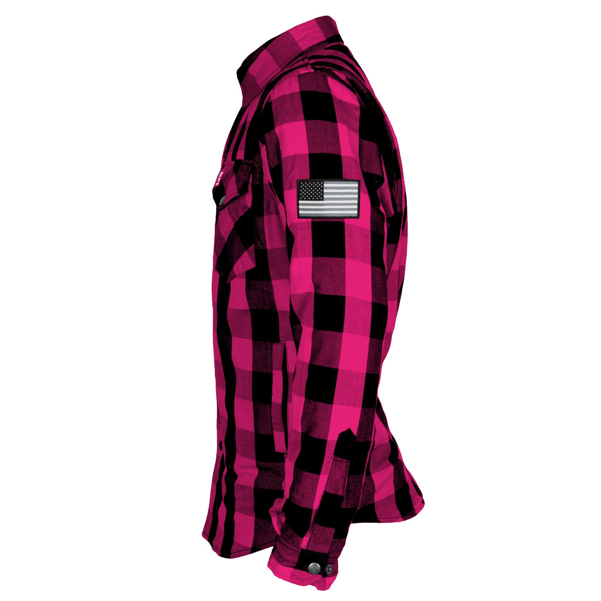 Protective Flannel Shirt - Pink Checkered with Pads