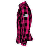 Protective Flannel Shirt - Pink Checkered with Pads