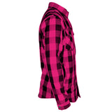 Protective Flannel Shirt - Pink Checkered with Pads