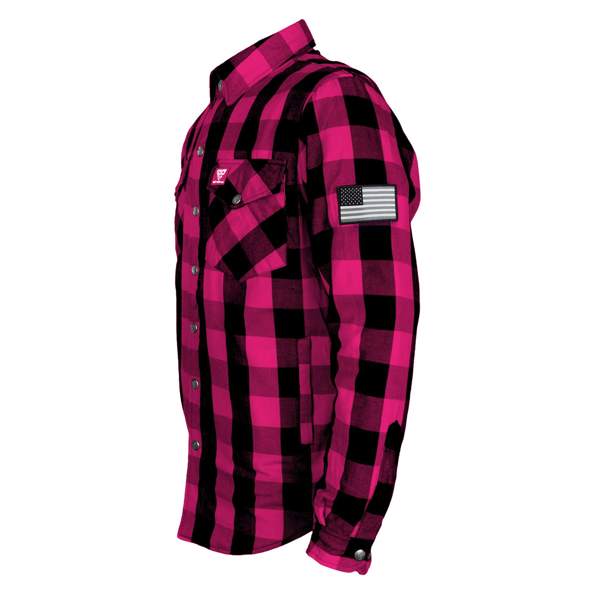 Protective Flannel Shirt - Pink Checkered with Pads