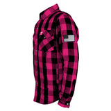 Protective Flannel Shirt - Pink Checkered with Pads
