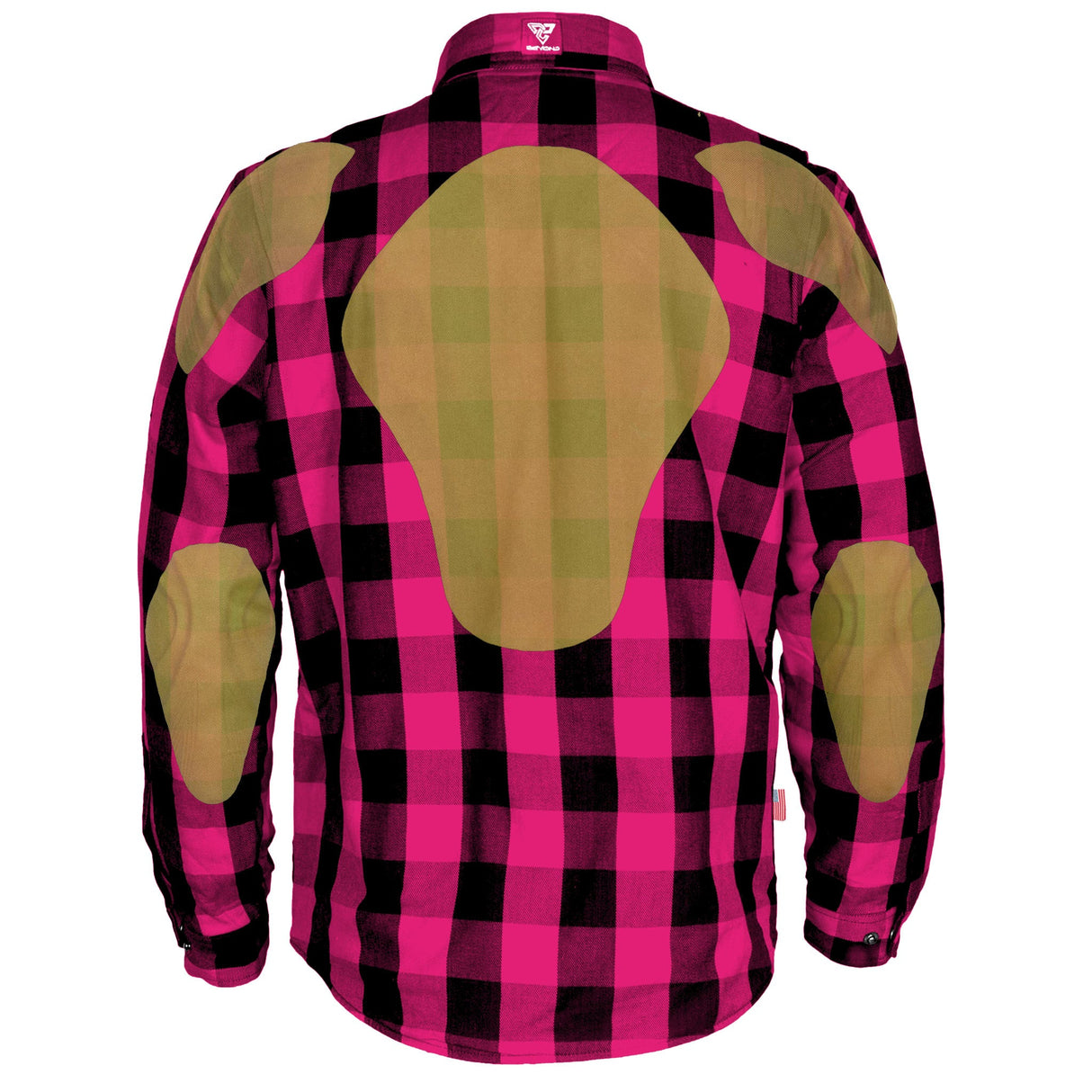 Protective Flannel Shirt - Pink Checkered with Pads