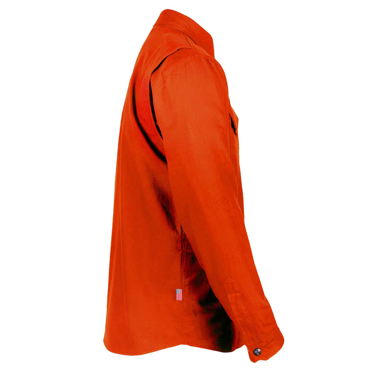 Protective Flannel Shirt - Orange Solid with Pads
